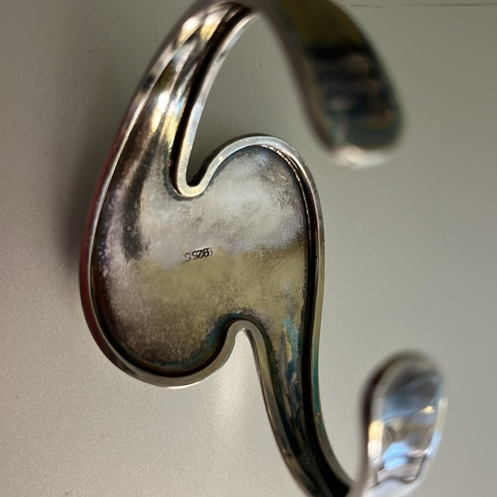 Sterling Silver cuff with citrine stone - Picture 3 of 4